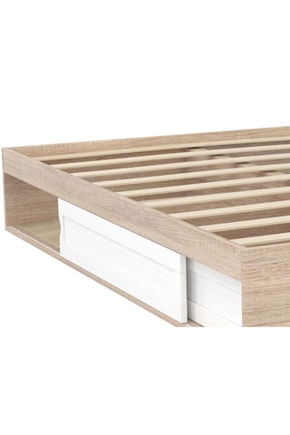 Estrutura de cama Orem com estrato e arrumação integrada - 140 x 190 cm