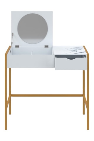 Toucador e banco Glam - 83 x 113 x 39,5 cm / 35 x 40,5 x 35 cm