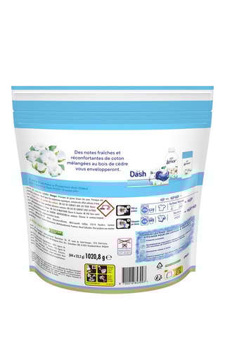 Lessive Dash 2-en-1 - Fraîcheur de Coton - 44 lavages