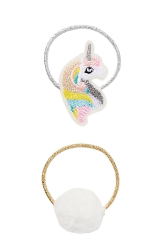 2 élastiques à cheveux - Doré et argenté