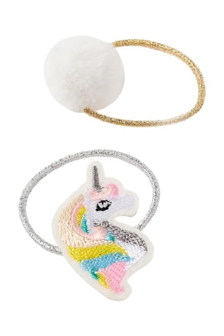 2 élastiques à cheveux - Doré et argenté