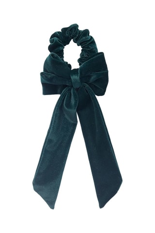 Chouchou en velours - Vert foncé