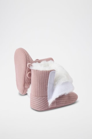 Chaussons fourrés - Vieux rose
