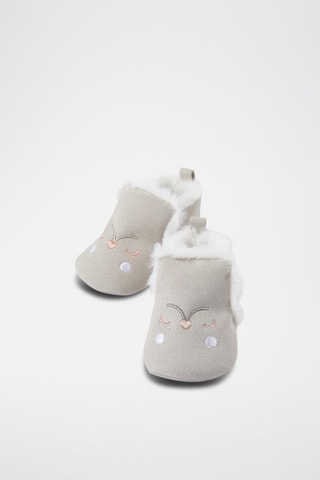 Chaussons fourrés - Blanc