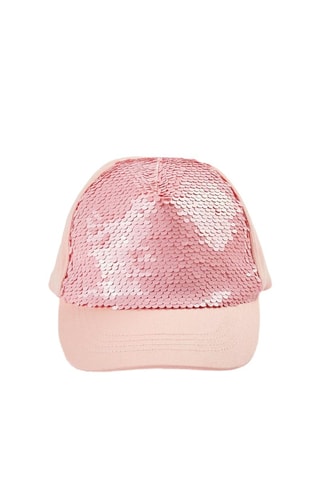 Casquette en sequins - Rose