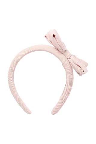 Serre-tête en velours - Rose poudré