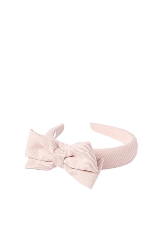 Serre-tête en velours - Rose poudré