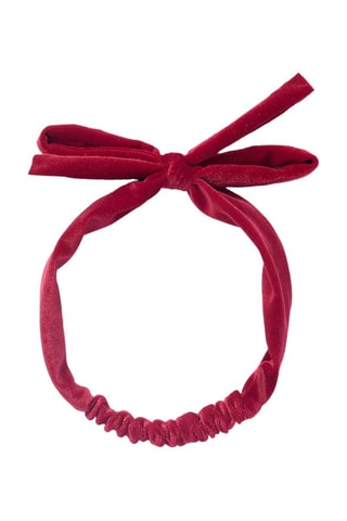 Bandeau en velours - Rouge