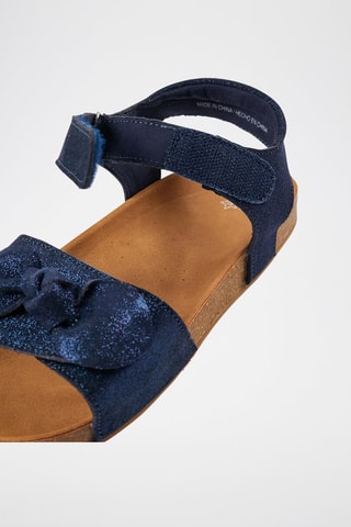 Sandales en nubuck - Bleu marine