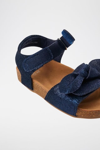 Sandales en nubuck - Bleu marine
