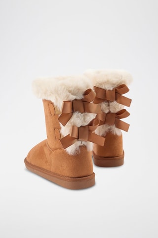 Bottines fourrées - Beige foncé