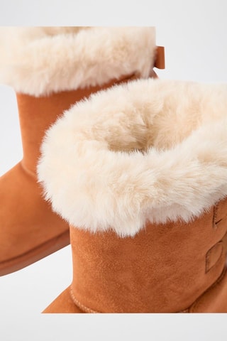 Bottines fourrées - Beige foncé