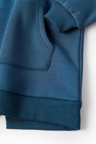 Robe sweat à capuche - Bleu foncé