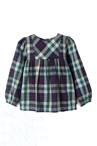 Blouse - Bleu foncé et vert