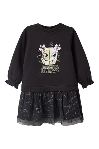 Robe trompe-l’œil - Noir