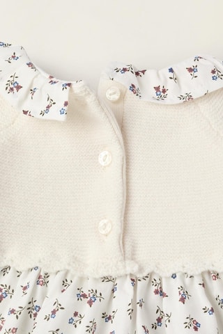 Robe bi-matière - Blanc