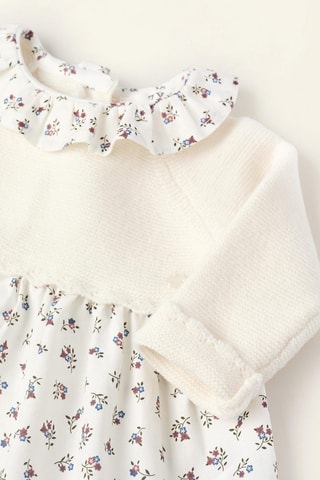 Robe bi-matière - Blanc