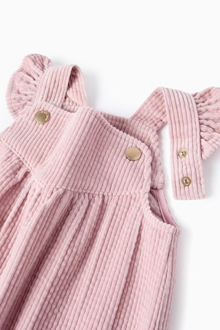 Robe-salopette en velours - Violet