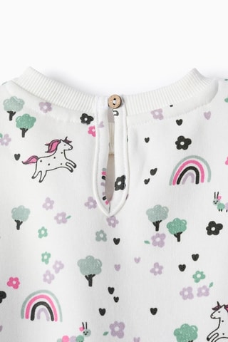 Robe trompe-l'œil - Beige clair et noir