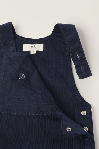 Salopette en velours - Bleu marine