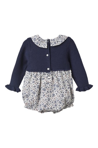 Barboteuse trompe-l’œil - Bleu foncé