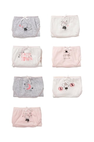 7 culottes - Blanc et gris