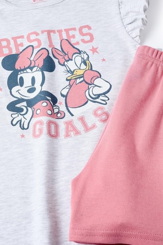 Pyjama Minnie et Daisy Disney - Gris clair chiné et rose
