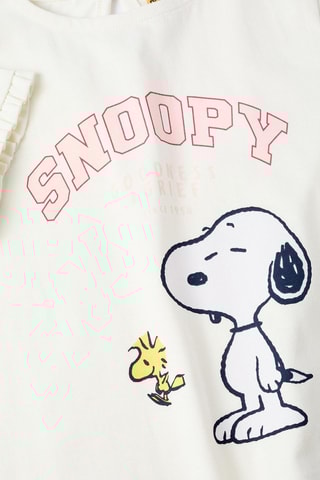 T-shirt Snoopy et Woodstock Snoopy et les Peanuts -Blanc