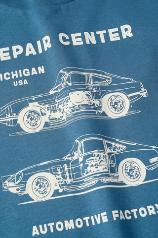 2 t-shirts - Beige et bleu cobalt