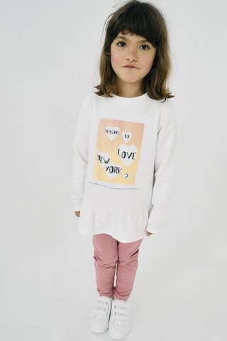T-shirt et legging - Blanc et rose