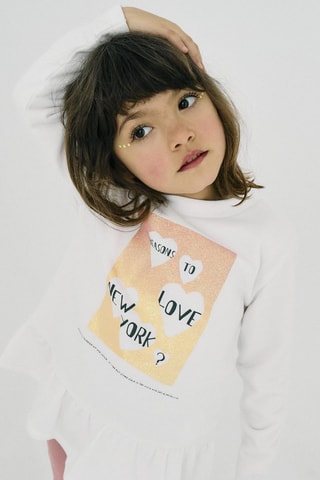 T-shirt et legging - Blanc et rose