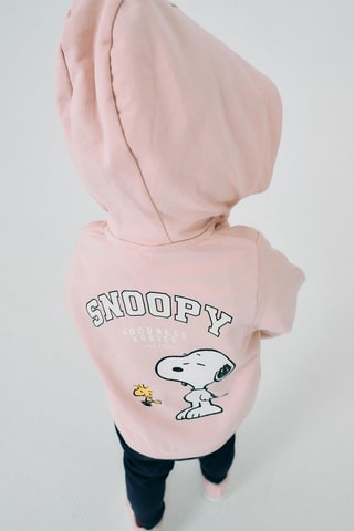 Sweat Snoopy et Woodstock Snoopy et les Peanuts - Rose poudré