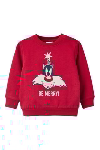 Sweat Sylvestre Titi et Grosminet Looney Tunes - Rouge