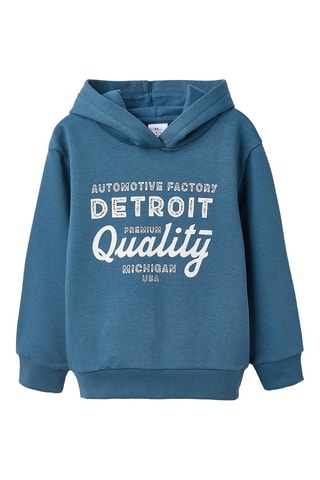 Sweat polaire à capuche - Bleu cobalt