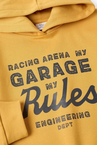 Sweat polaire à capuche - Jaune