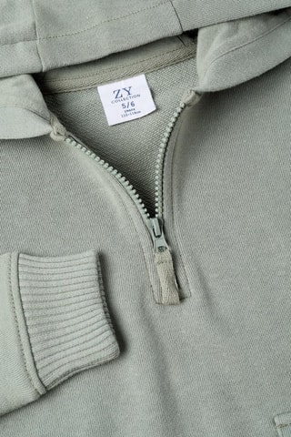 Sweat polaire à capuche - Vert clair