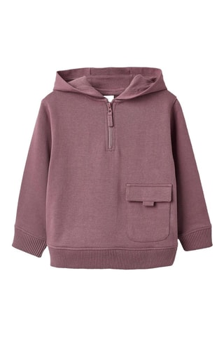 Sweat polaire à capuche - Violet