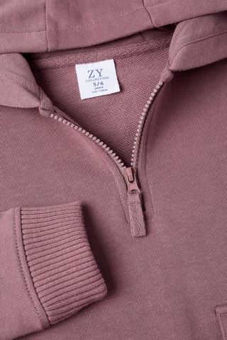 Sweat polaire à capuche - Violet