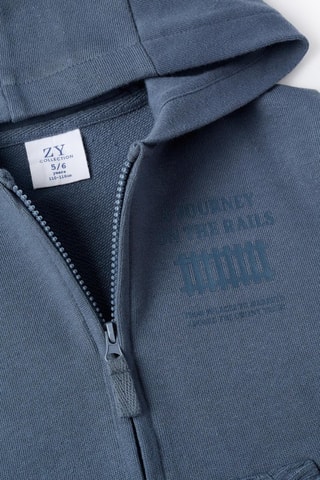 Sweat polaire à capuche - Bleu foncé