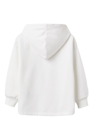 Sweat polaire à capuche - Blanc