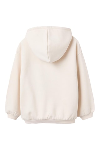 Sweat polaire à capuche - Beige