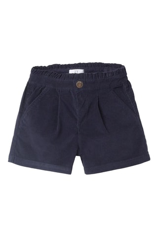 Short en velours - Bleu marine