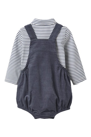 Body et barboteuse en velours - Bleu foncé