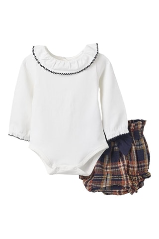 Body et bloomer - Blanc et marron