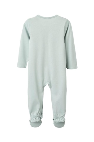 2 grenouillères - Vert d'eau et blanc