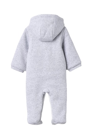 Grenouillère à capuche - Gris clair chiné