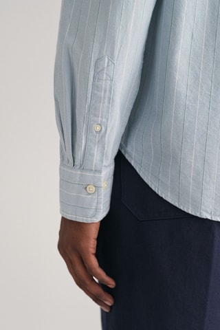 Camisa regular em algodão biológico - Azul-claro