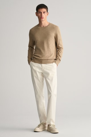 Calças chino slim - Creme