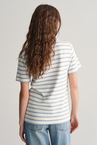 T-shirt - Branco e azul-claro