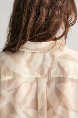 Camisa relaxed em seda - Bege